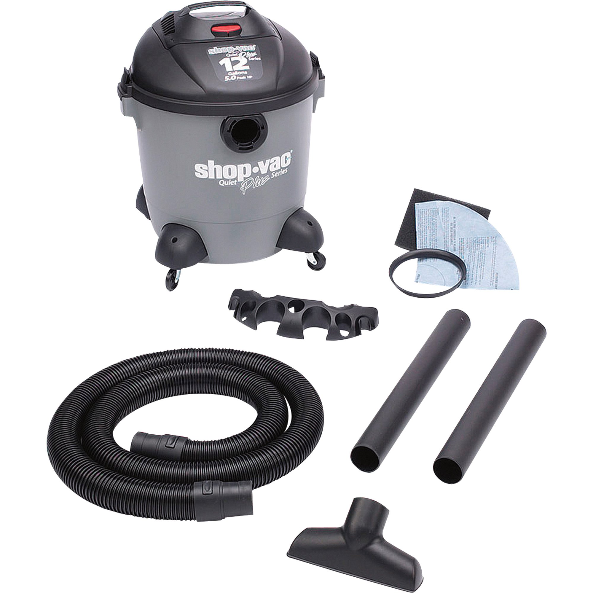Shop Vac Quiet Plus Series Wet/Dry Shop Vac — 12-Gallon, 5 HP, Model# 5851200
